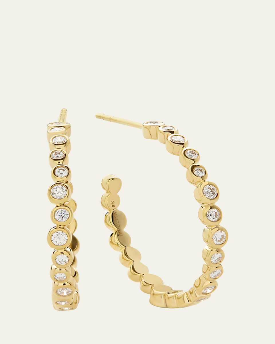 18K Stardust Starlet Diamond Hoop Earrings